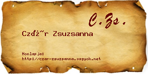 Czár Zsuzsanna névjegykártya