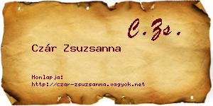 Czár Zsuzsanna névjegykártya