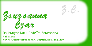 zsuzsanna czar business card